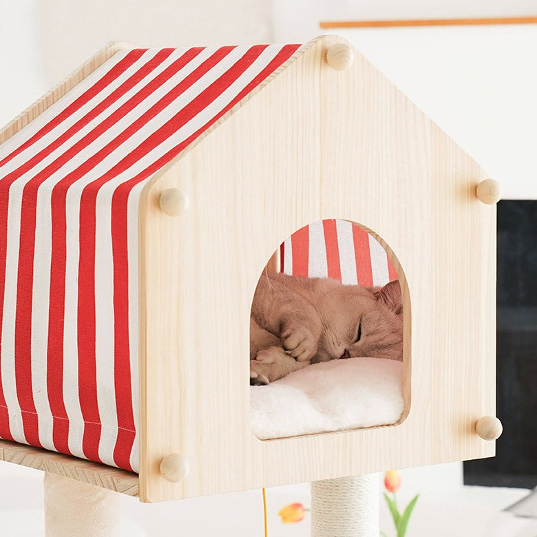 zeze 农场猫爬架猫窝猫树一体大型猫架不占地四季通用猫咪玩具用品 农场房子爬架
