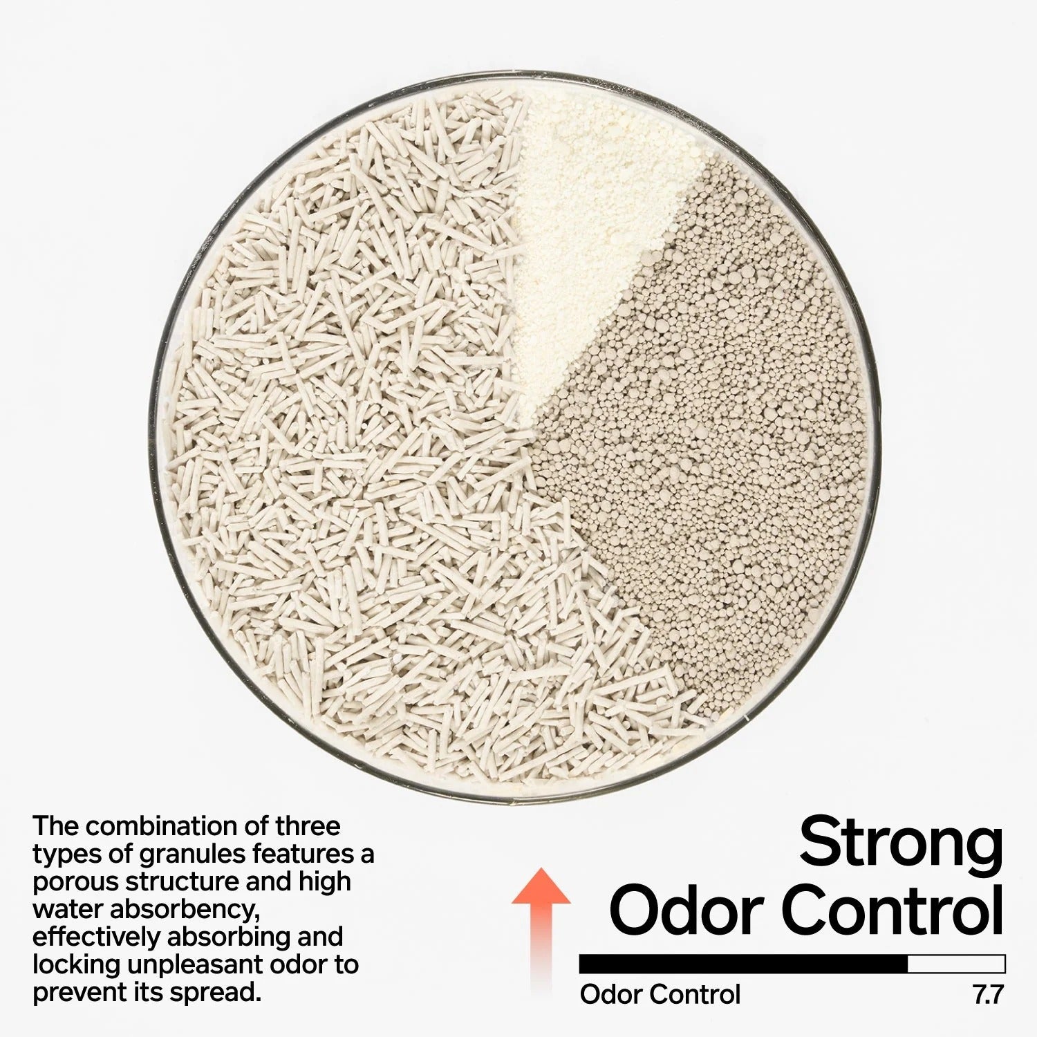 Pidan Tofu 60%, Bentonite Clay 30%, Strach 10% Cat Litter