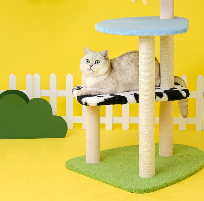 zeze 农场猫爬架猫窝猫树一体大型猫架不占地四季通用猫咪玩具用品 农场爬架(无房子)