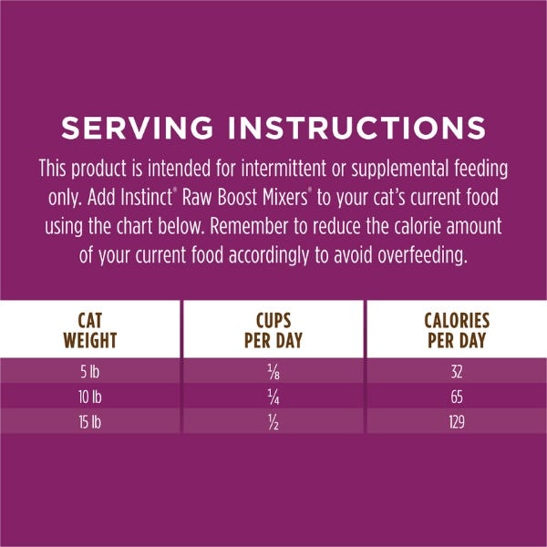 Instinct Raw Boost Mixers Grain Free Multivitamin Topper Cat 5.5oz - Maokids Pet