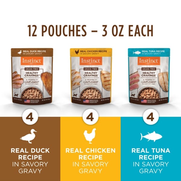 Instinct Healthy Cravings Pouch Variety Pack for Cats - Maokids Pet