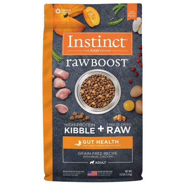 Instinct Raw Boost Grain-Free Recipe with Real Chicken for Gut Health Dog Food - Maokids Pet