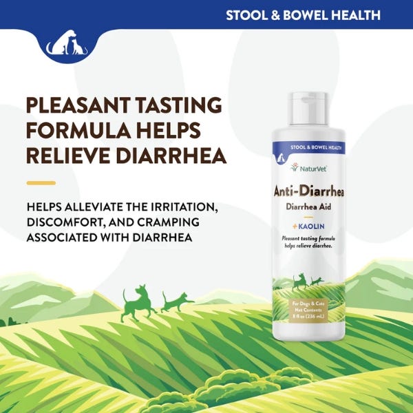 NaturVet Anti-Diarrhea Liquid Aid For Dog & Cat - 8oz - Maokids Pet
