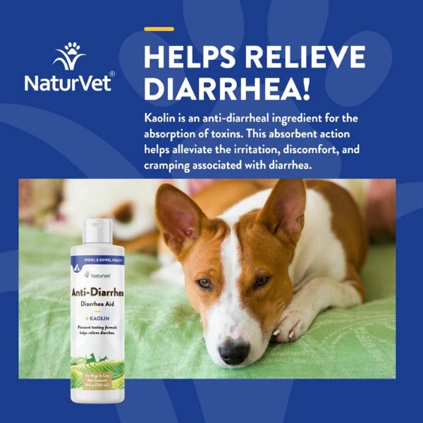 NaturVet Anti-Diarrhea Liquid Aid For Dog & Cat - 8oz - Maokids Pet