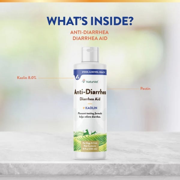 NaturVet Anti-Diarrhea Liquid Aid For Dog & Cat - 8oz - Maokids Pet