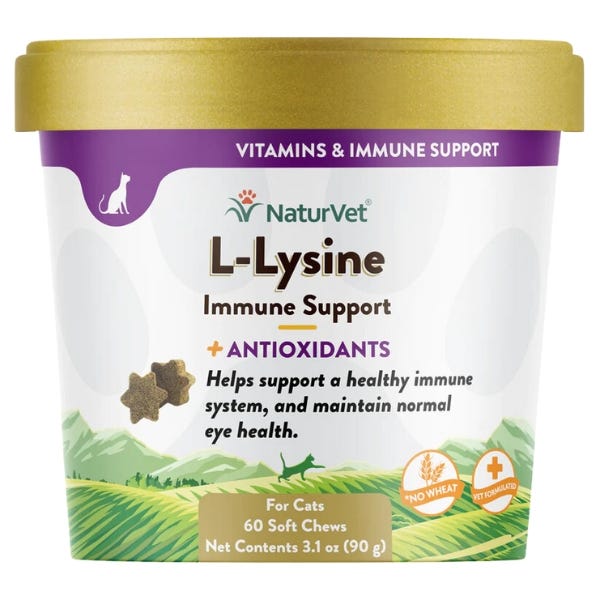 NaturVet L-Lysine Immune Support Cat Soft Chews - 3oz - Maokids Pet