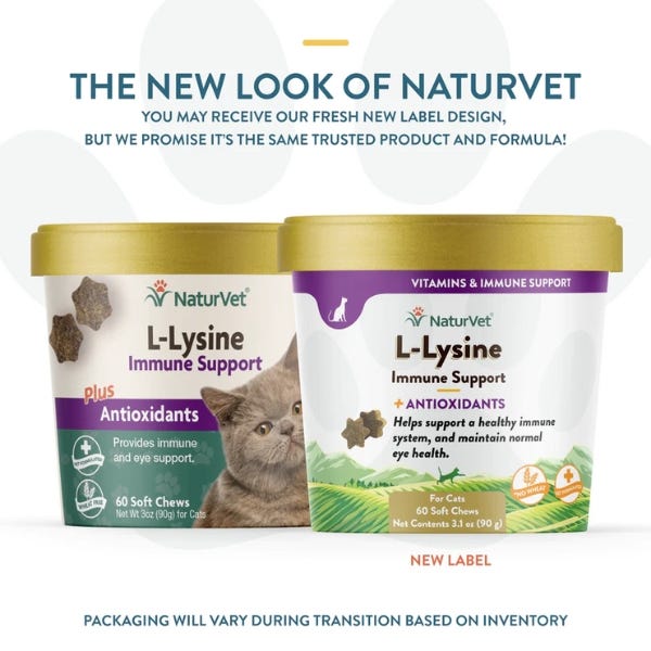NaturVet L-Lysine Immune Support Cat Soft Chews - 3oz - Maokids Pet