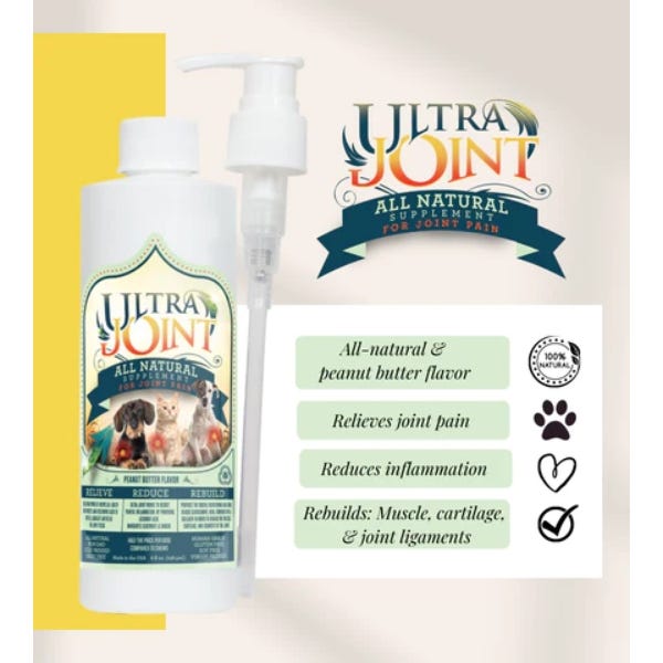 Ultra Oil All Natural Joint Pain Supplement For Dog & Cat - 237.5ml - Maokids Pet