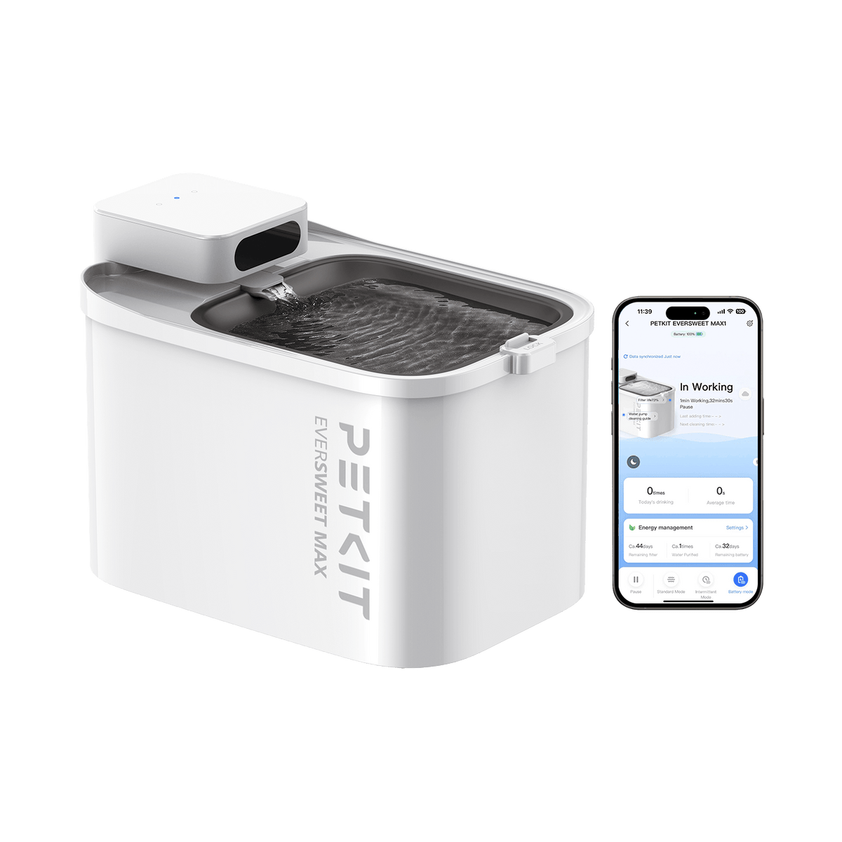 Petkit EverSweet Max (Cordless) Pet Water Fountain - Maokids Pet
