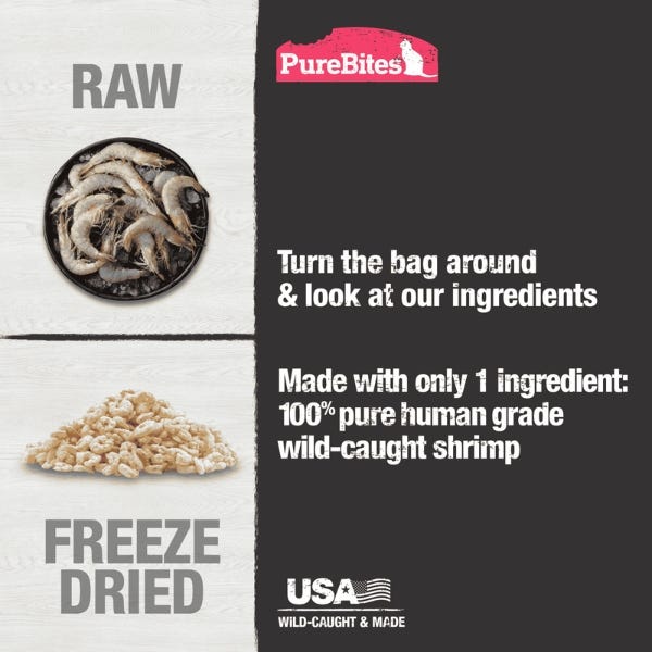 PureBites Freeze Dried Shrimp Cat Treats - 11g