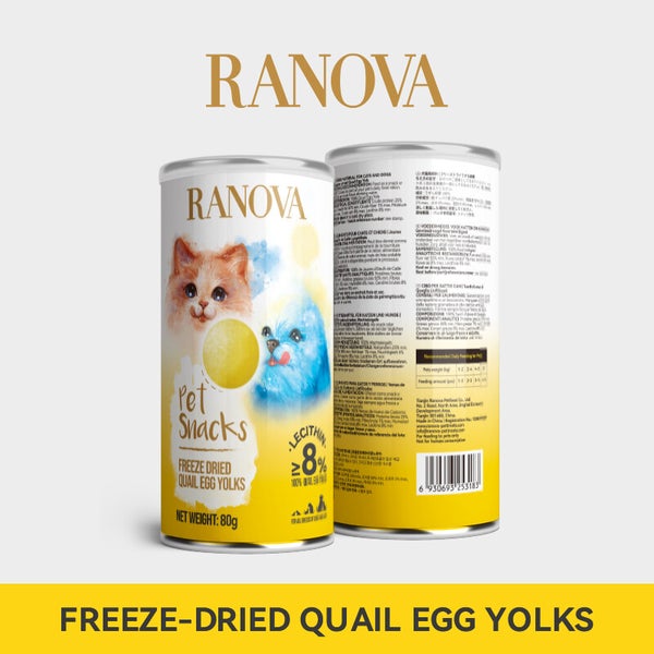 Ranova Freeze Dried Quail Egg Yolk For Dog & Cat - 80g - Maokids Pet