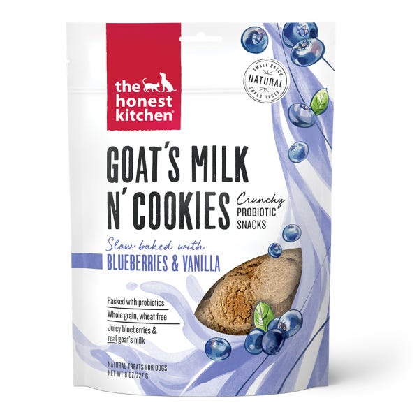 The Honest Kitchen Goat's Milk N' Cookies Dog Treat - Slow Baked With Blueberries & Vanilla