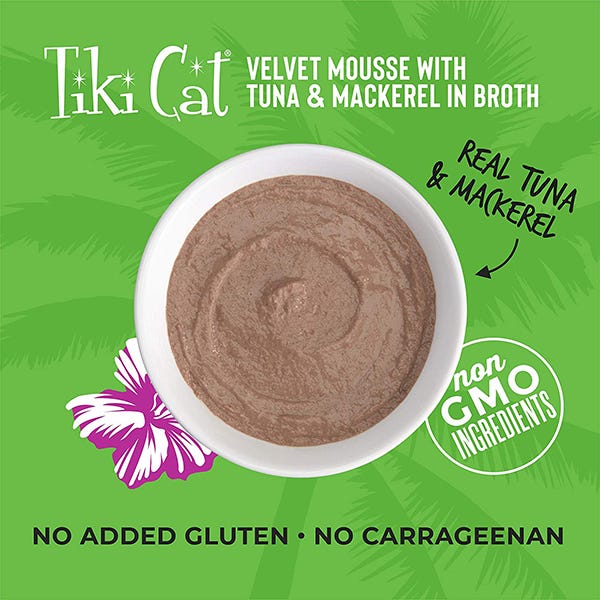 Tiki Cat 猫咪慕斯主食餐包 吞拿鱼马鲛鱼配方 一袋2.8oz