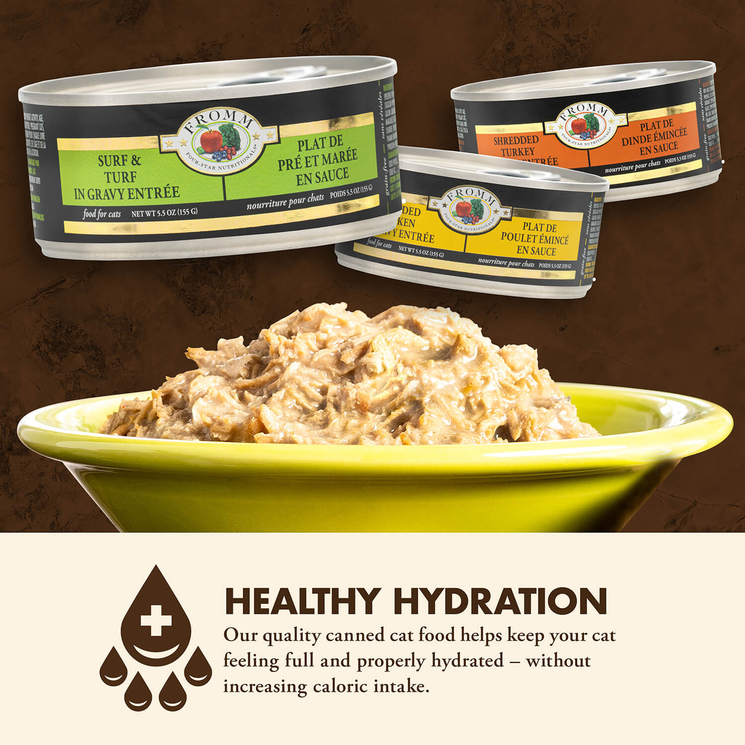 Fromm Shredded Wet Cat Food - Surf & Turf In Gravy Entree 5.5oz - Maokids Pet