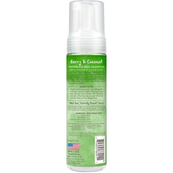 Tropiclean Berry & Coconut Deep Cleansing Foaming Waterless Shampoo - 7.4oz - Maokids Pet