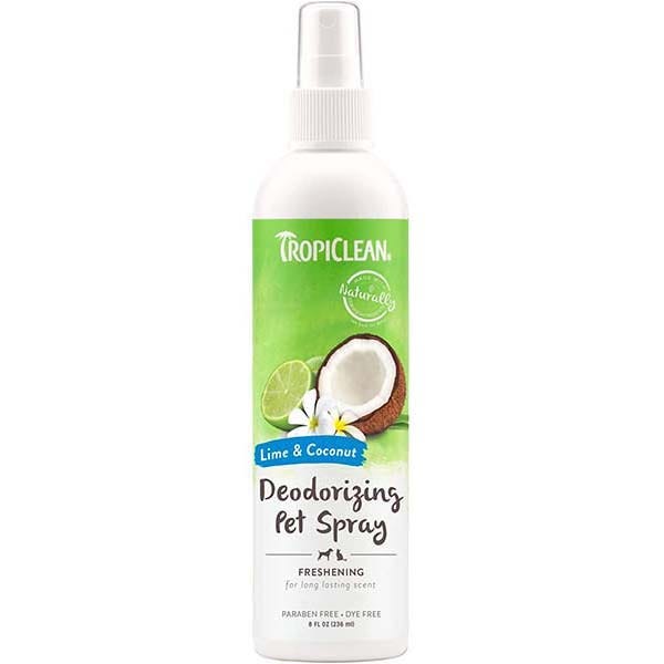 TropiClean Lime & Coconut Deodorizing Spray For Dog & Cat - 8oz - Maokids Pet