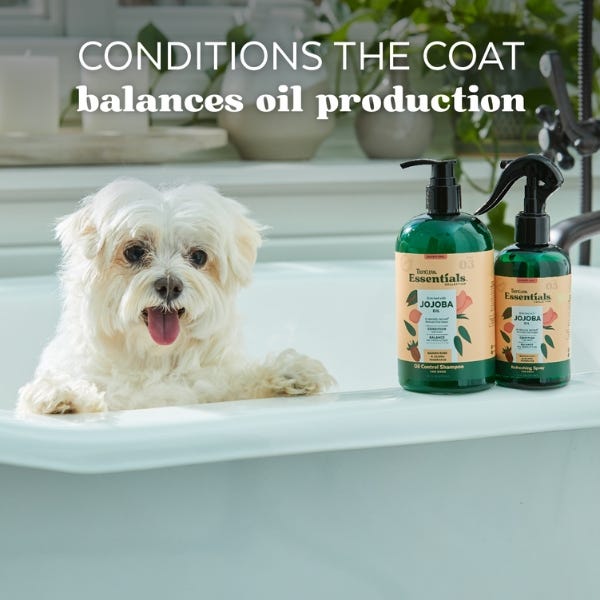 TropiClean Essentials Jojoba Oil Control Shampoo For Dog - 16oz - Maokids Pet