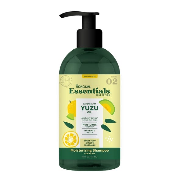 TropiClean Essentials Yuzu Oil Moisturizing Shampoo For Dog - 16oz - Maokids Pet
