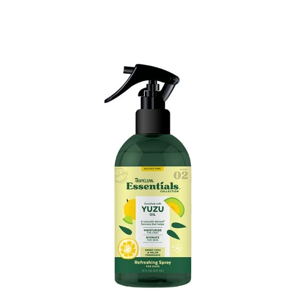 TropiClean Essentials Yuzu Oil Refreshing Spray For Dog - 8oz - Maokids Pet
