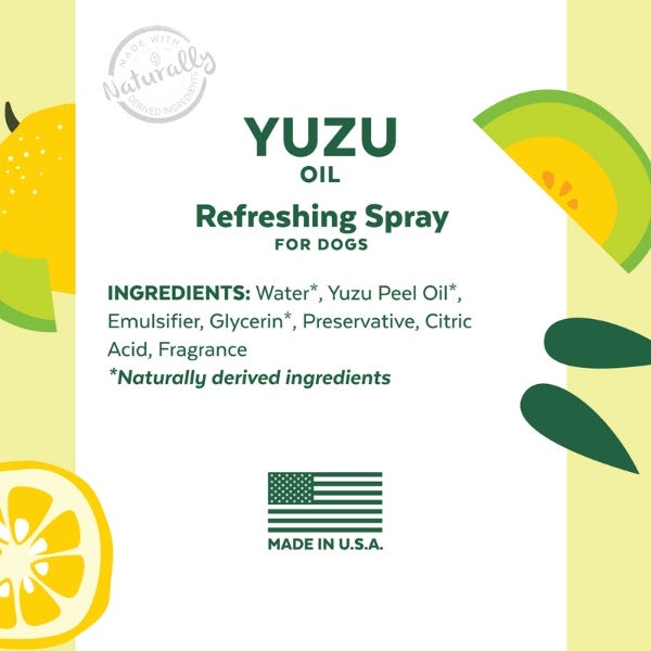 TropiClean Essentials Yuzu Oil Refreshing Spray For Dog - 8oz - Maokids Pet