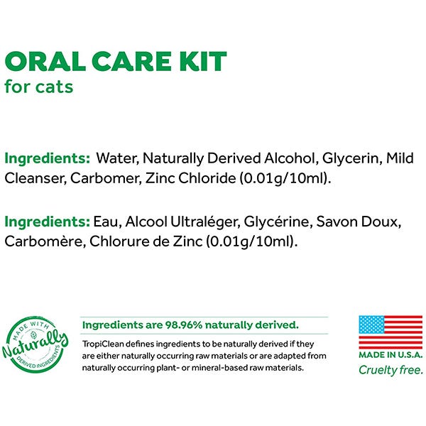 Tropiclean Fresh Breath Oral Care Kit for Cats - Maokids Pet