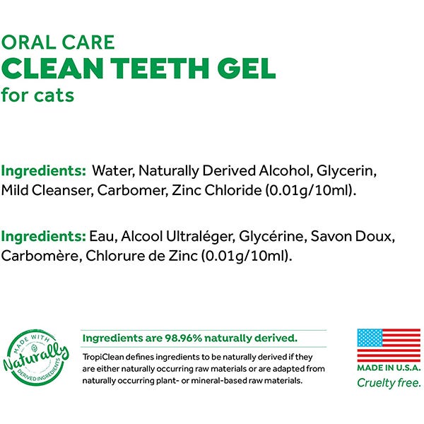 TropiClean Fresh Breath Gel for Cats - 2oz - Maokids Pet