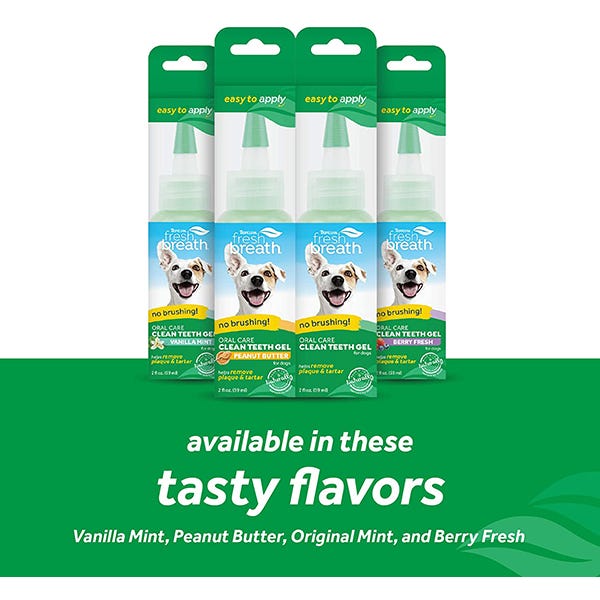TropiClean Fresh Breath Clean Teeth Gel For Dog - 2oz - Maokids Pet