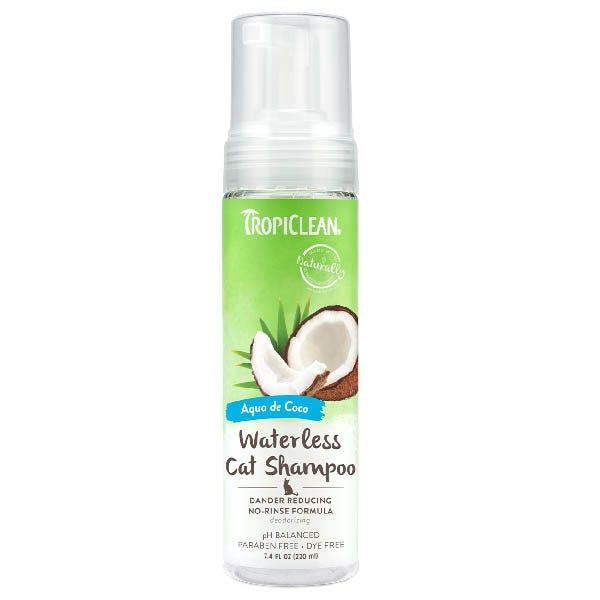 Tropiclean Dander Reducing Waterless Shampoo for Cats - 7.4oz - Maokids Pet