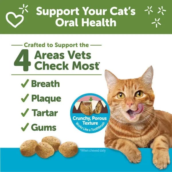 Whimzees Natural Dental Treats for Cats - Chicken & Tuna Flavour