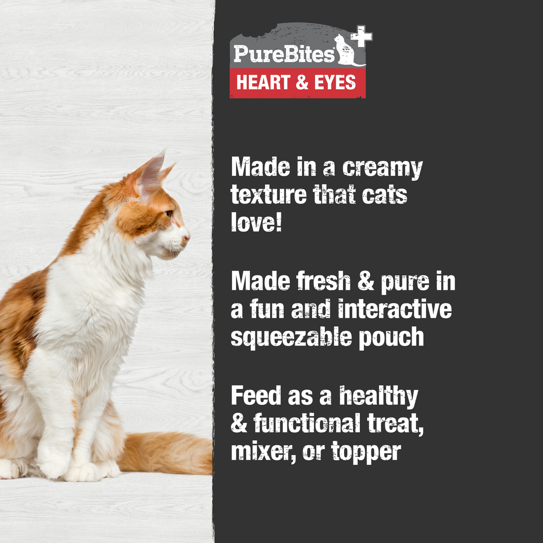 Purebites Heart & Eyes Squeezable Cat Treat - 71g - Maokids Pet