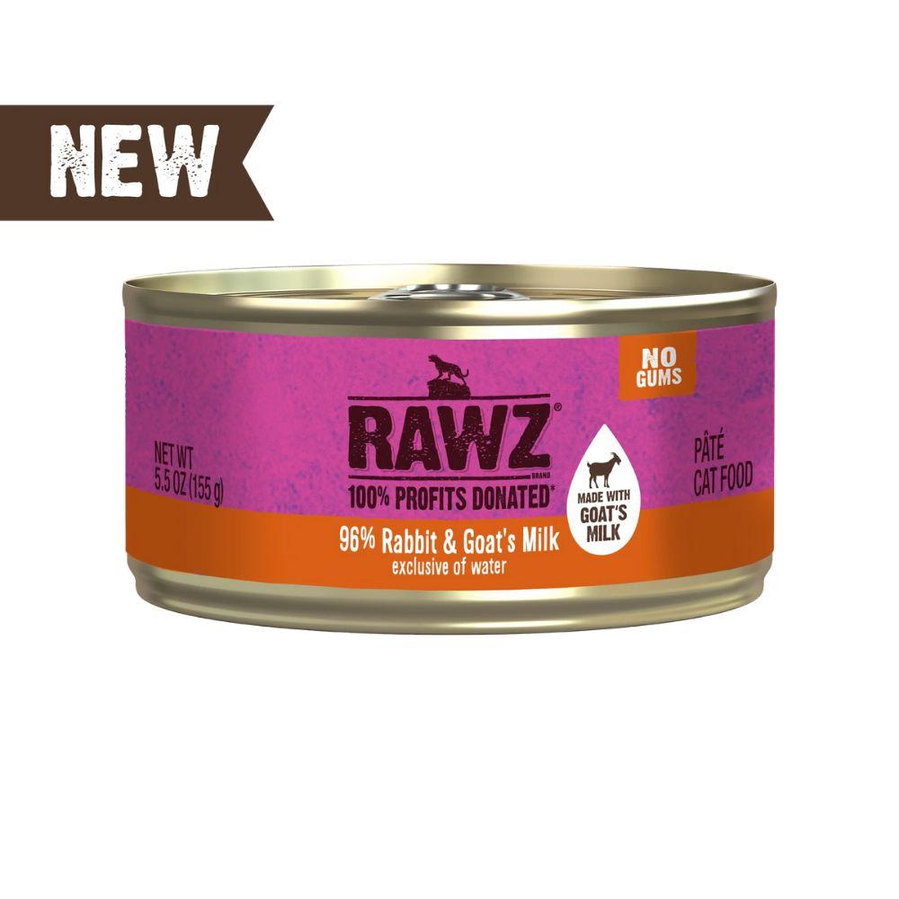 Rawz with Goat Milk 96% Rabbit Canned Cat Food - 5.5oz