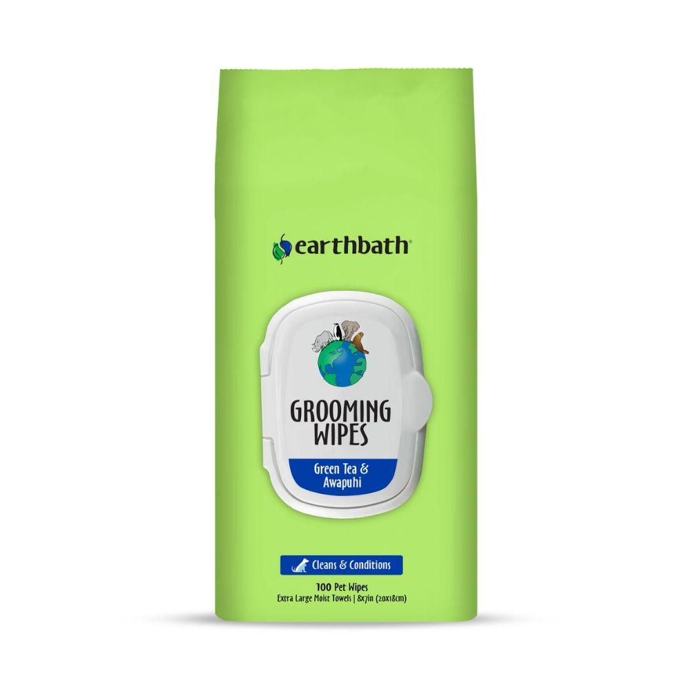 Earthbath Grooming Wipes - Green Tea & Awapuhi - 100 Wipes