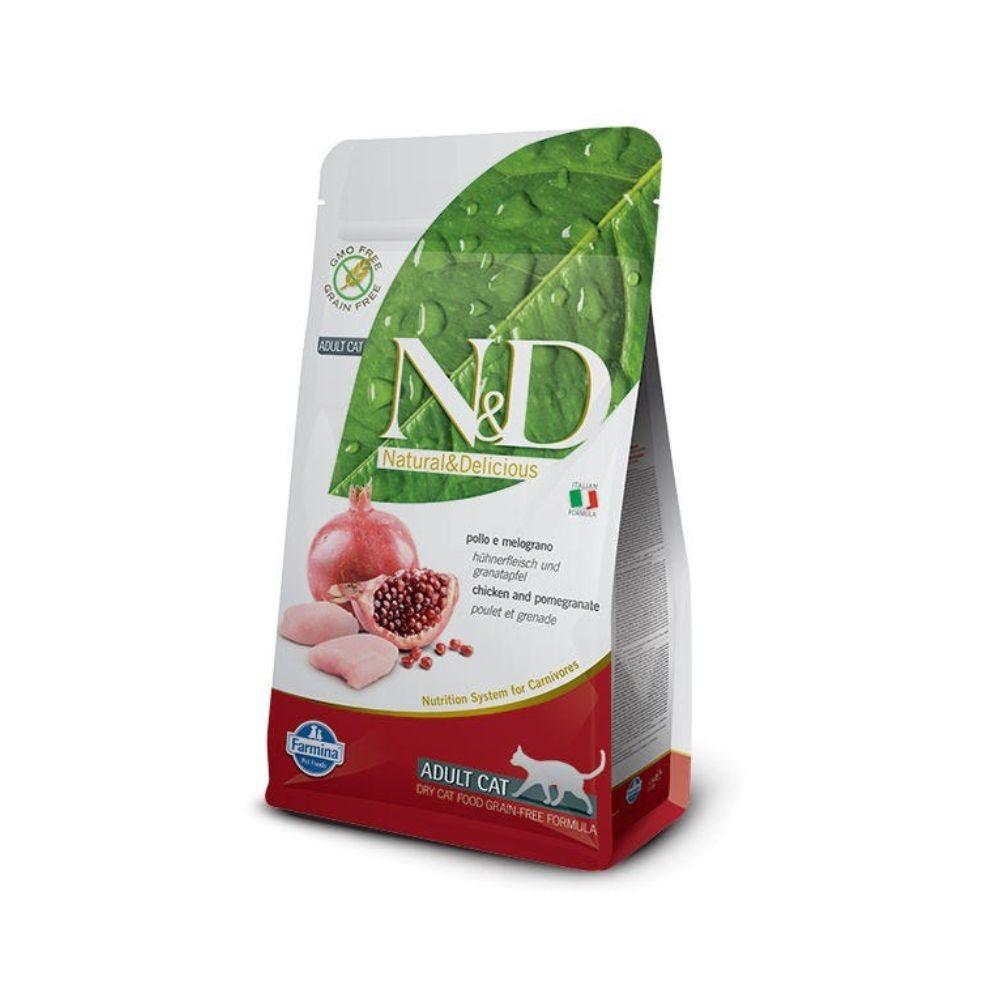 Farmina N&D Grain Free Feline Adult Cat Food Formula - Chicken and Pomegranate