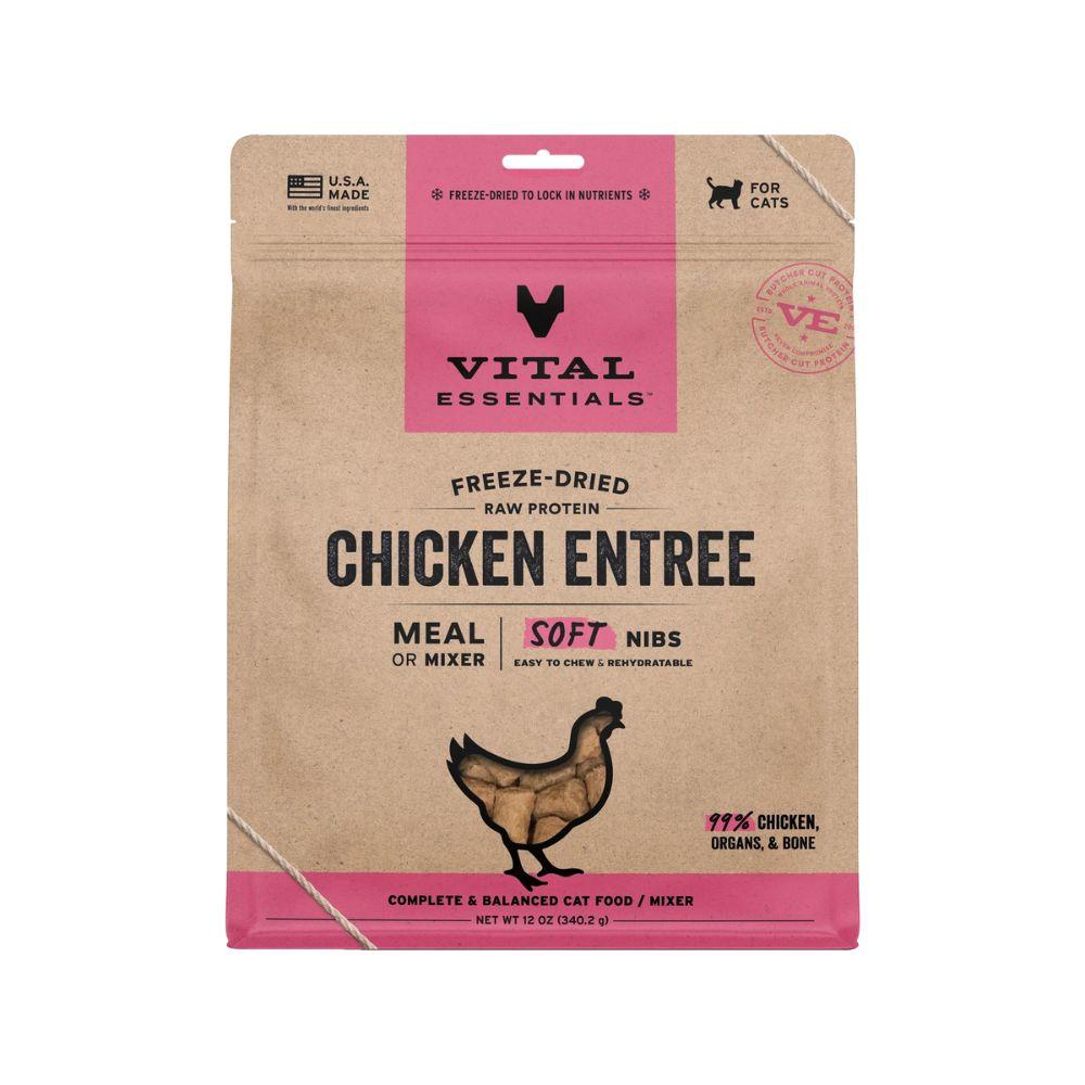 Vital Essentials Freeze-Dried Raw Chicken Soft Nibs For Cats