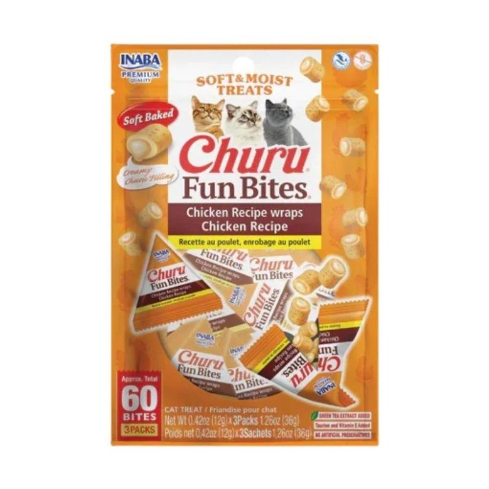 Inaba Churu Fun Bites Cat Treat - Chicken Recipe wraps Chicken Recipe
