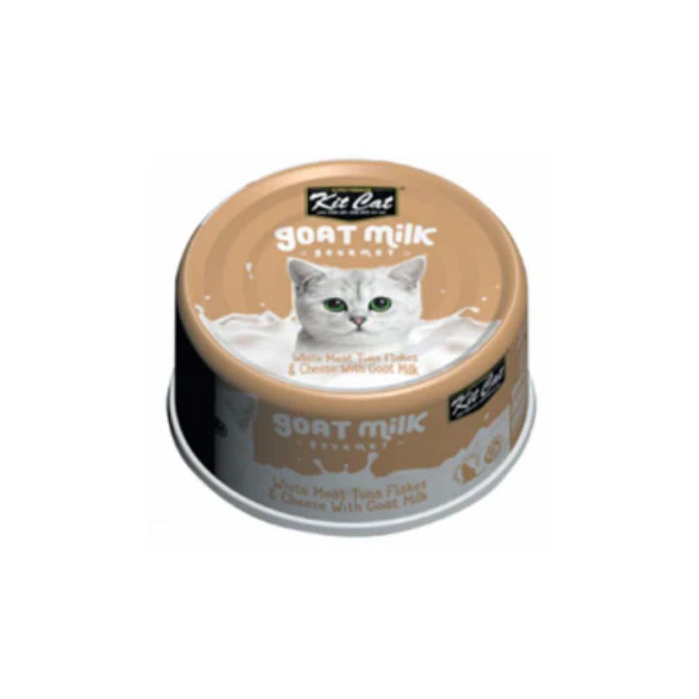 Kit Cat Goat Milk Wet Cat Food - White Meat Tuna Flakes & Cheese