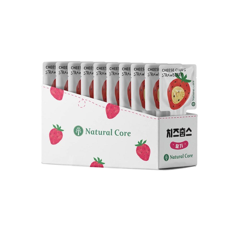 Natural Core Cheese & Strawberry Lollipop Dog Treats - 2 sticks