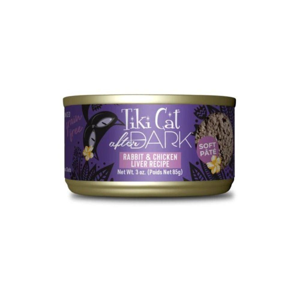 Tiki Cat After Dark Grain Free Soft Pate Rabbit & Chicken Liver Recipe Cat Wet Food