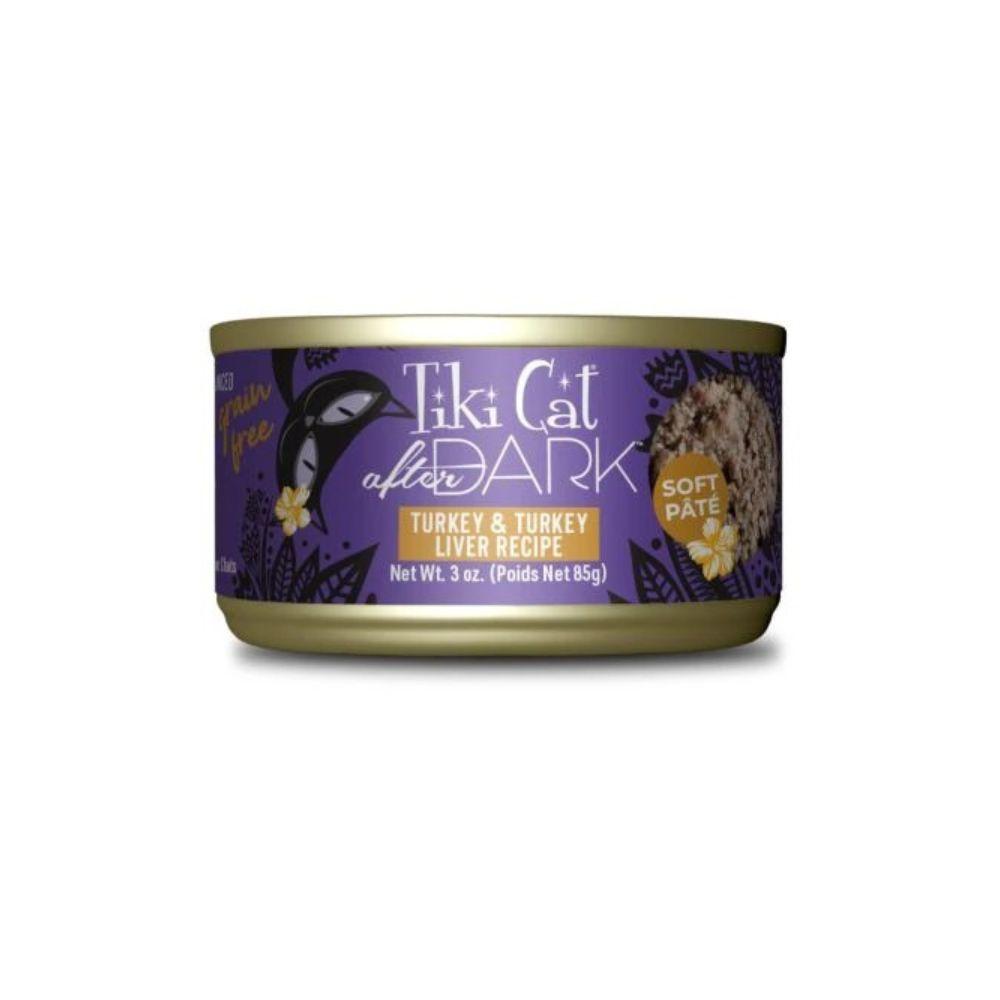 Tiki Cat After Dark Grain Free Soft Pate Turkey & Turkey Liver Recipe Cat Wet Food