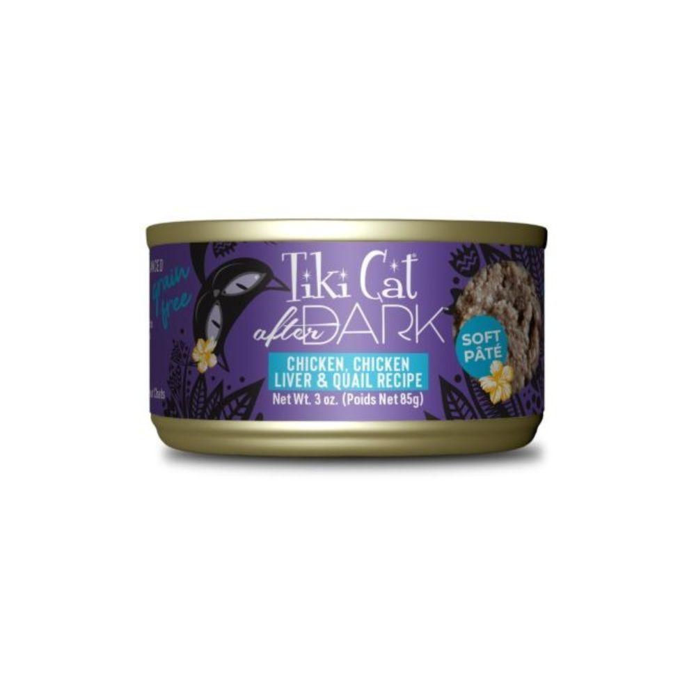 Tiki Cat After Dark Grain Free Soft Pate Chicken, Chicken Liver & Quail Recipe Cat Wet Food