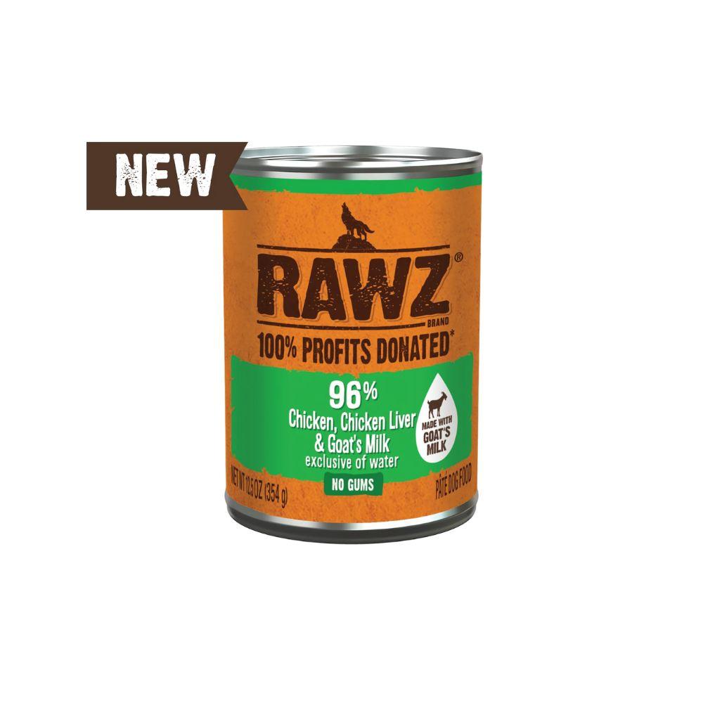 Rawz with Goat Milk 96% Chicken & Chicken Liver Canned Dog Food