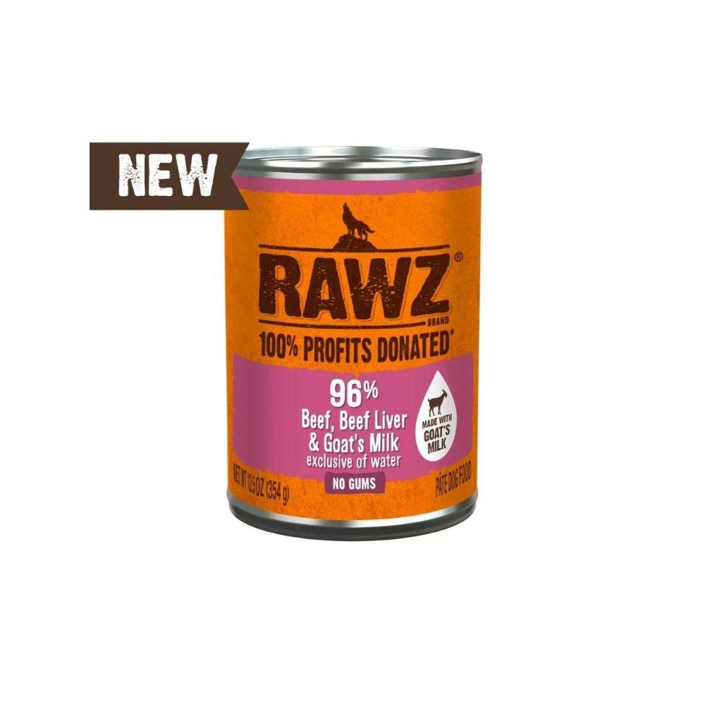 Rawz with Goat Milk 96% Beef & Beef Liver Canned Dog Food