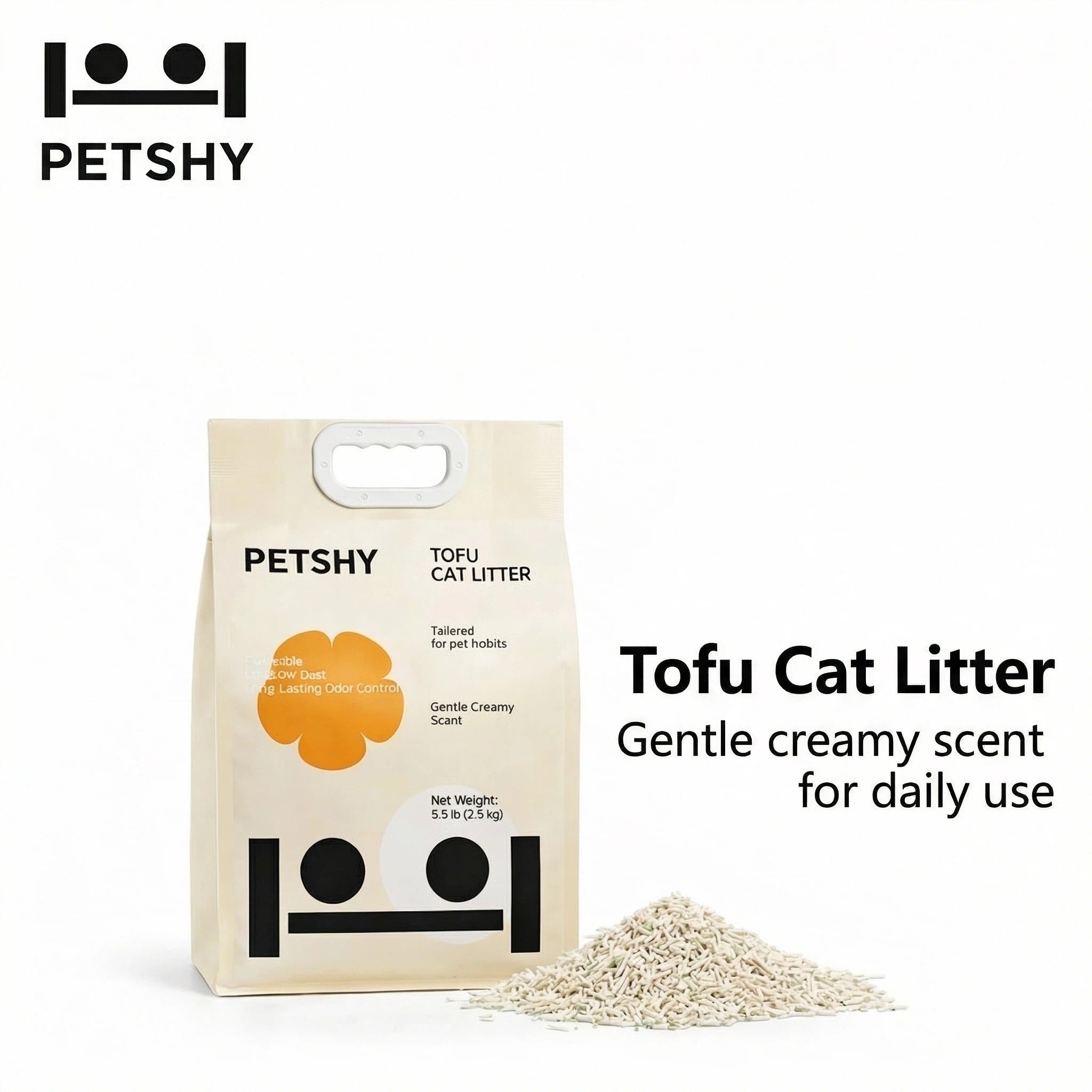 Petshy 1.5mm Tofu Cat Litter - 2.5kg/bag