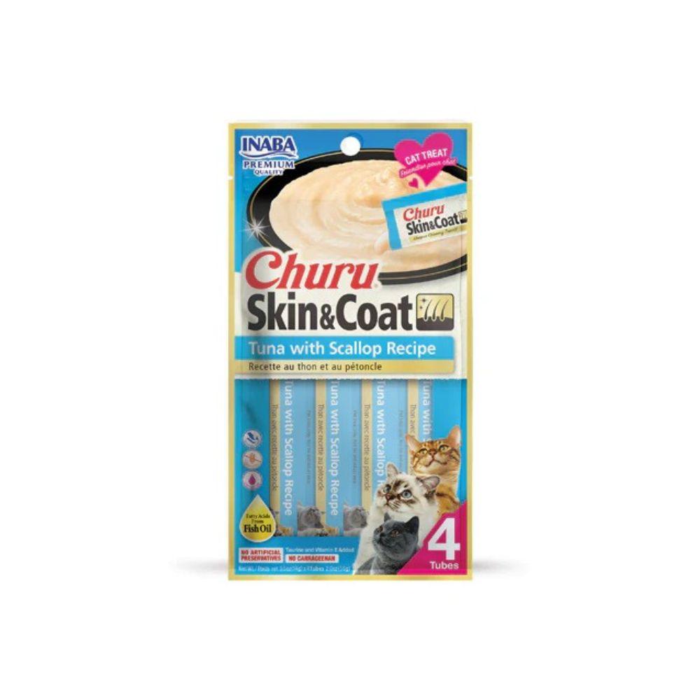 Inaba Churu Skin & Coat Cat Treat - Tuna with Scallop Recipe