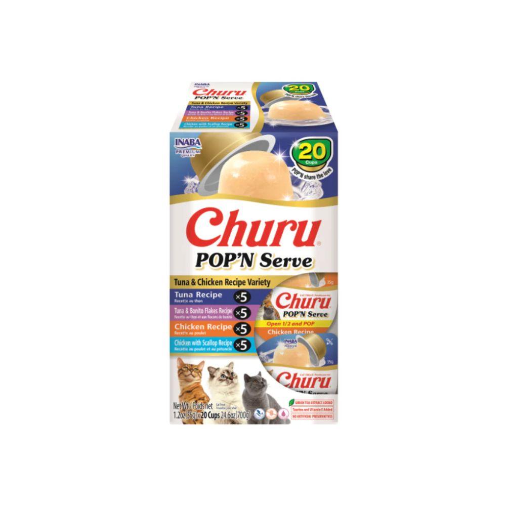 Inaba Churu POP'N Serve Cat Treat - Chicken & Tuna Recipe Variety Value Size