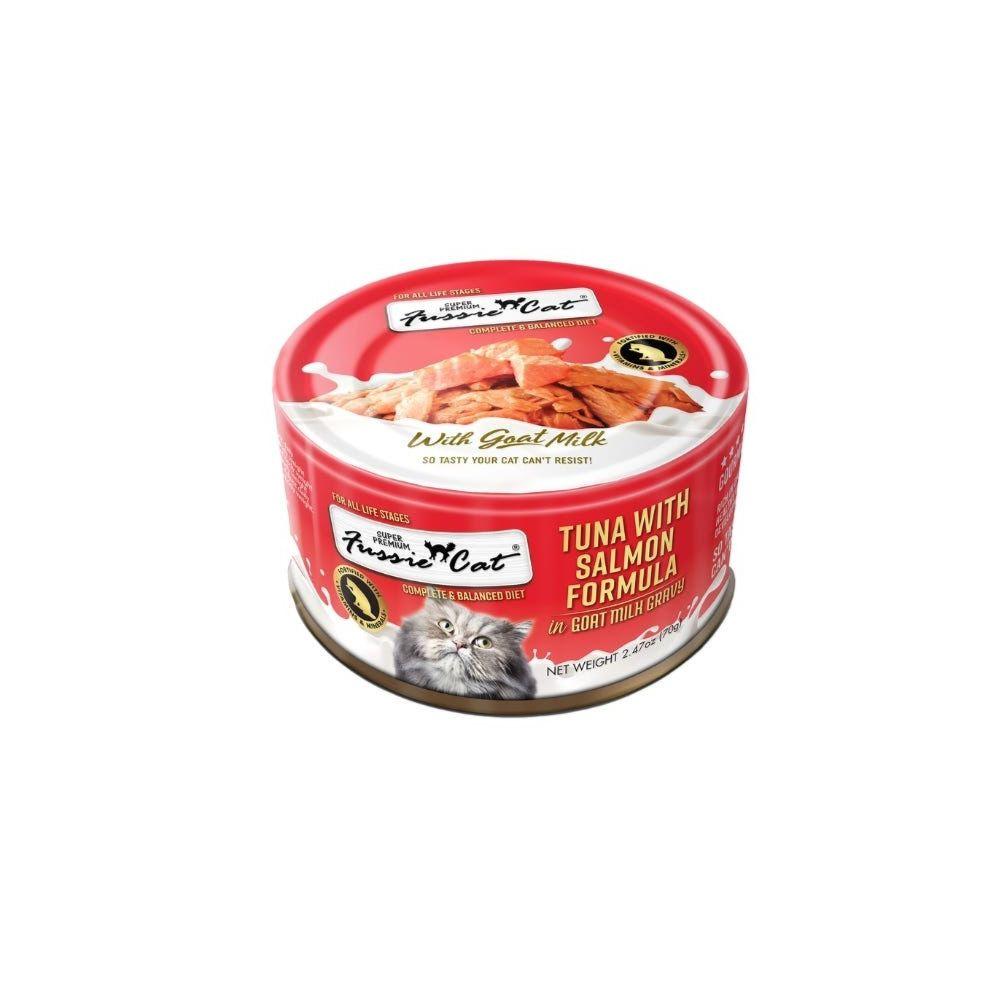 Fussie Cat Tuna with Salmon Formula in Goat Milk Gravy