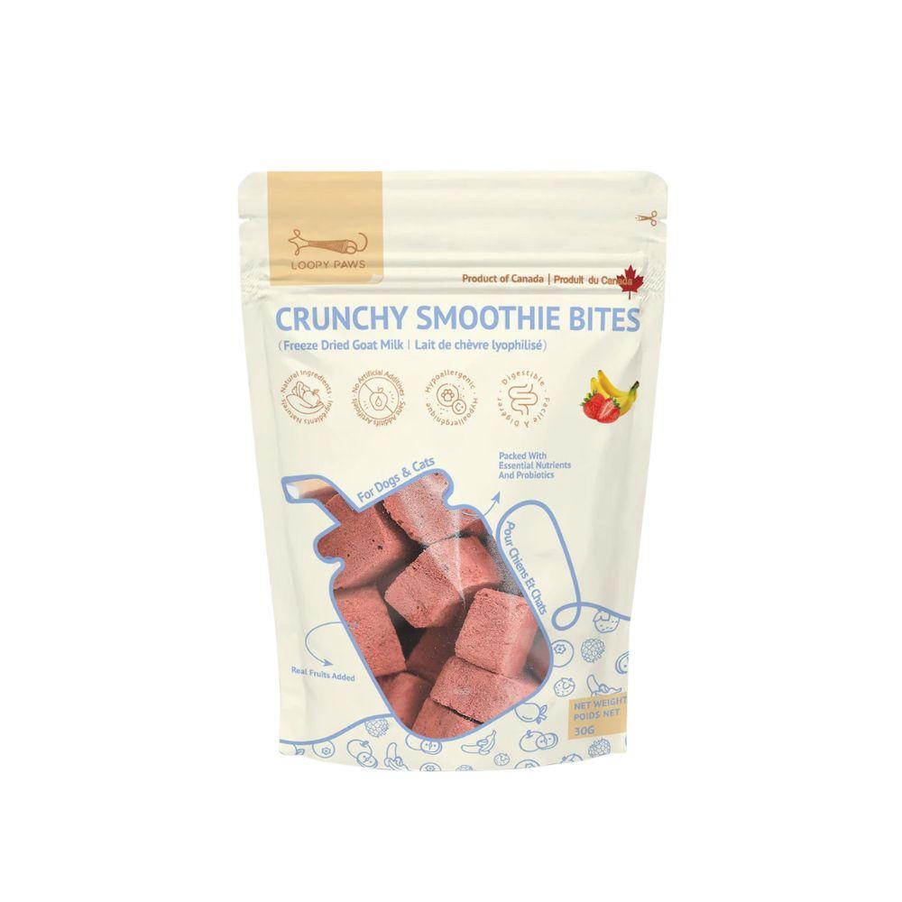 Loopypaws Crunchy Smoothie Bites - Strawberry & Banana