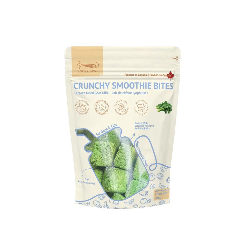 Loopypaws Crunchy Smoothie Bites For Cat & Dog - Kale
