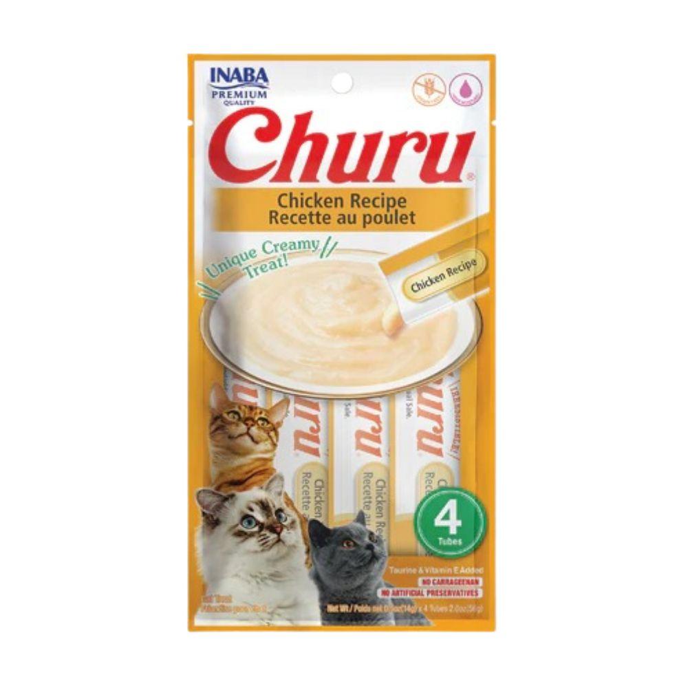 伊纳宝Inaba 猫咪补水汤条啾噜酱 一袋4根入 鸡肉配方