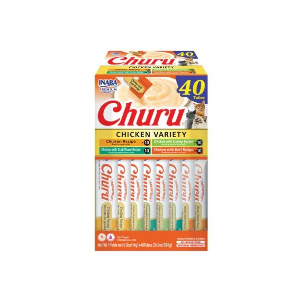 Inaba Churu Purées Cat Treat - 40 ct Chicken Variety Box